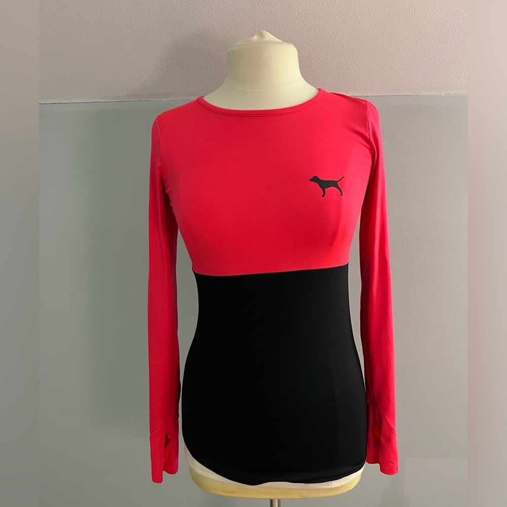 Pink ultimate athletic fit long sleeved shirt‎